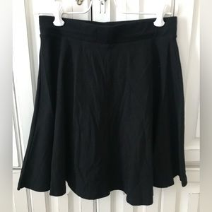 So Black Solid Skater Skirt